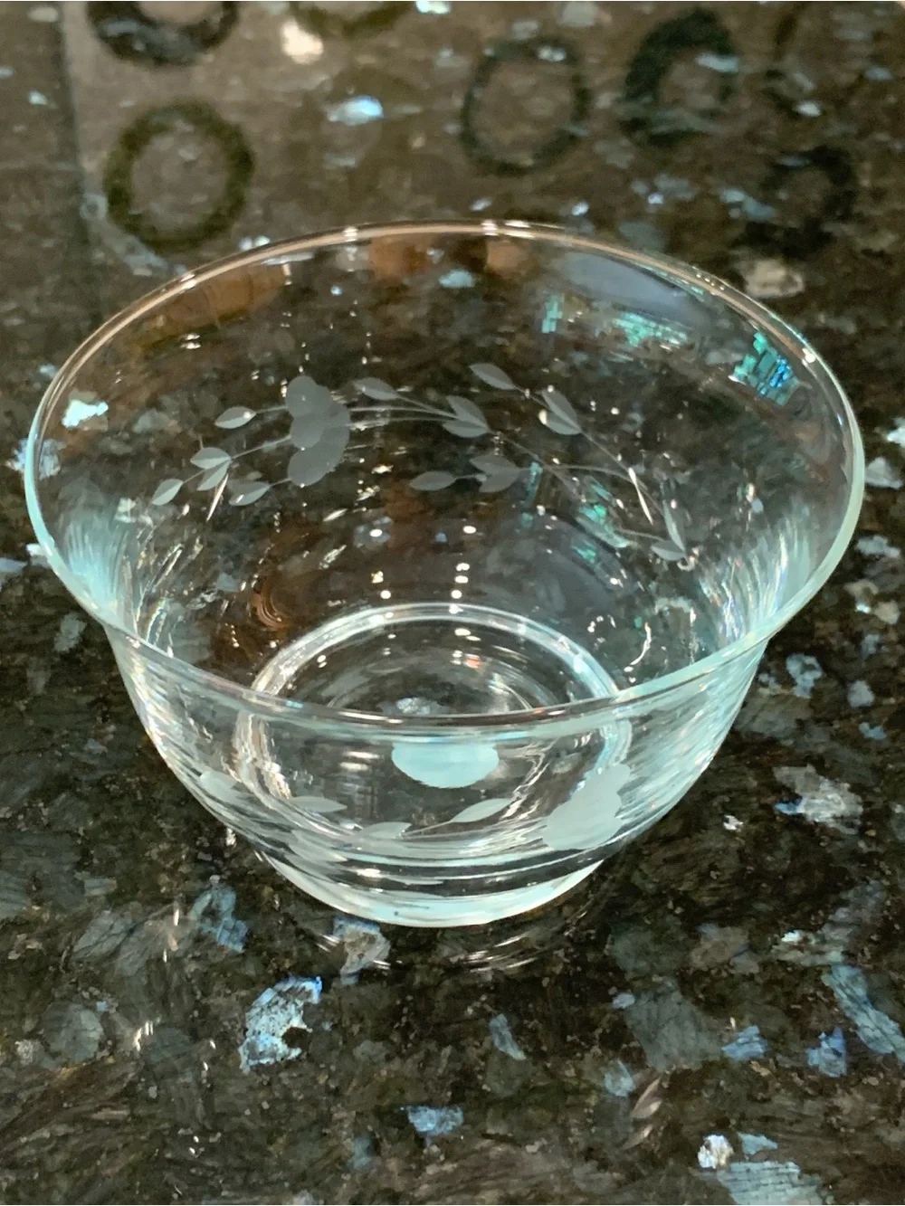Vintage Princess House Heritage Crystal Revere Bowl #385 5” Etched Floral USA